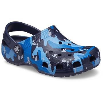 Zuecos Crocs Classic Camo Niña Azul Marino | Mexico 1507NWYB